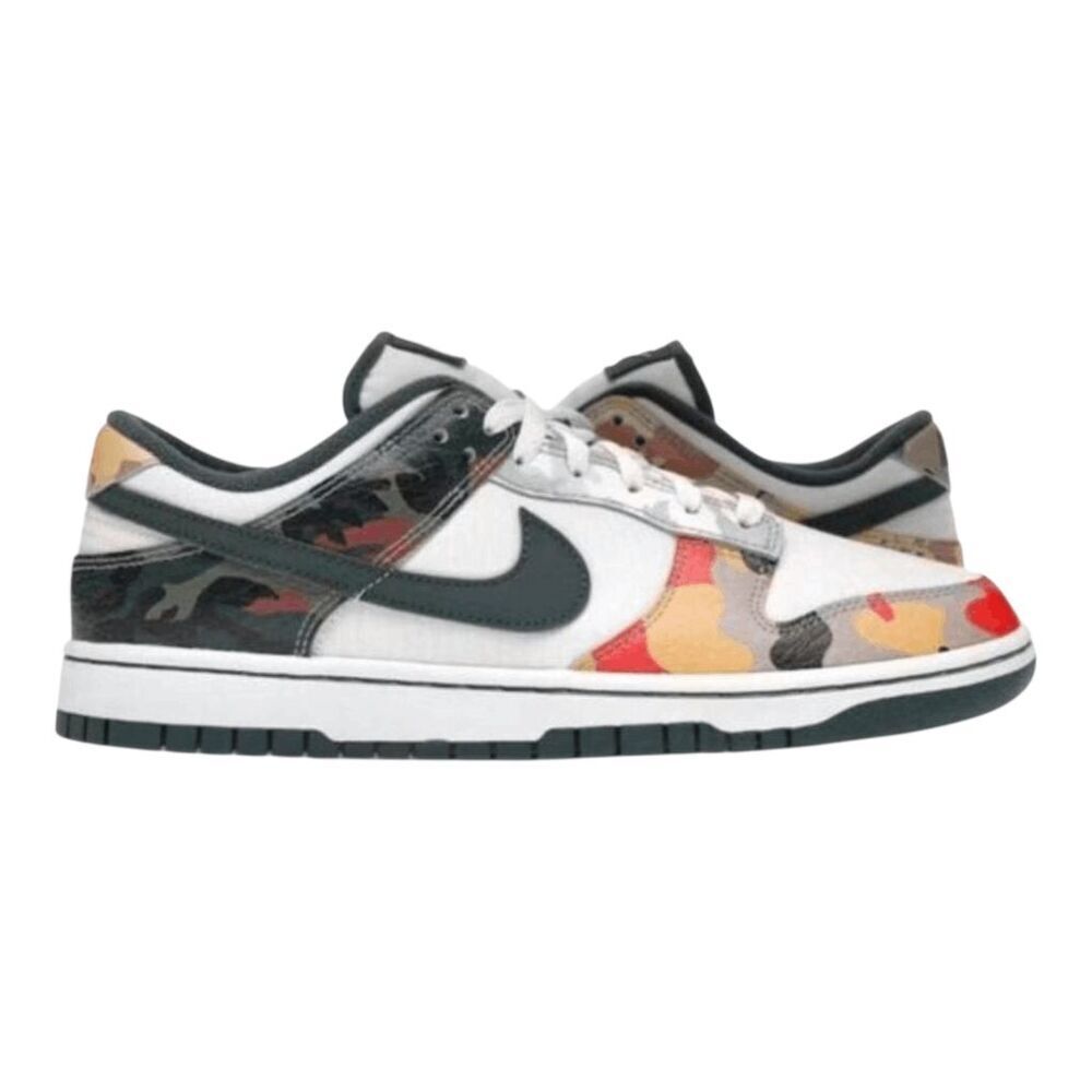 NIKE Dunk Low 'Sail Multi-Camo' Sneakers Size 11